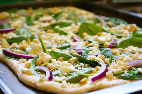 spinach-feta-and-pine-nut-pizza-prep