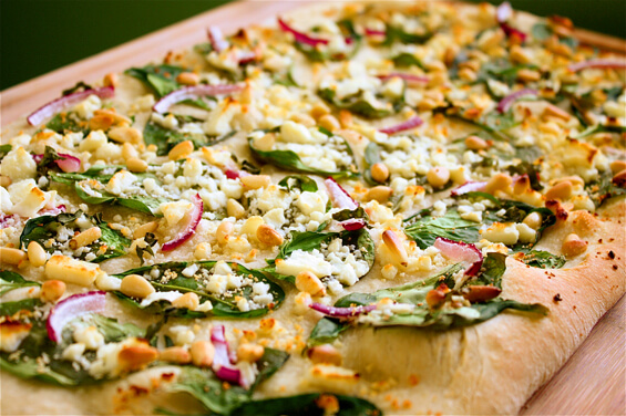 spinach-feta-and-pine-nut-pizza