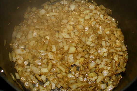 Sauteeing-chopped-onions