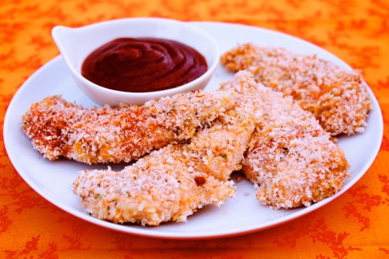 panko-crusted-chicken-tenders-with-bbq-dipping-saue