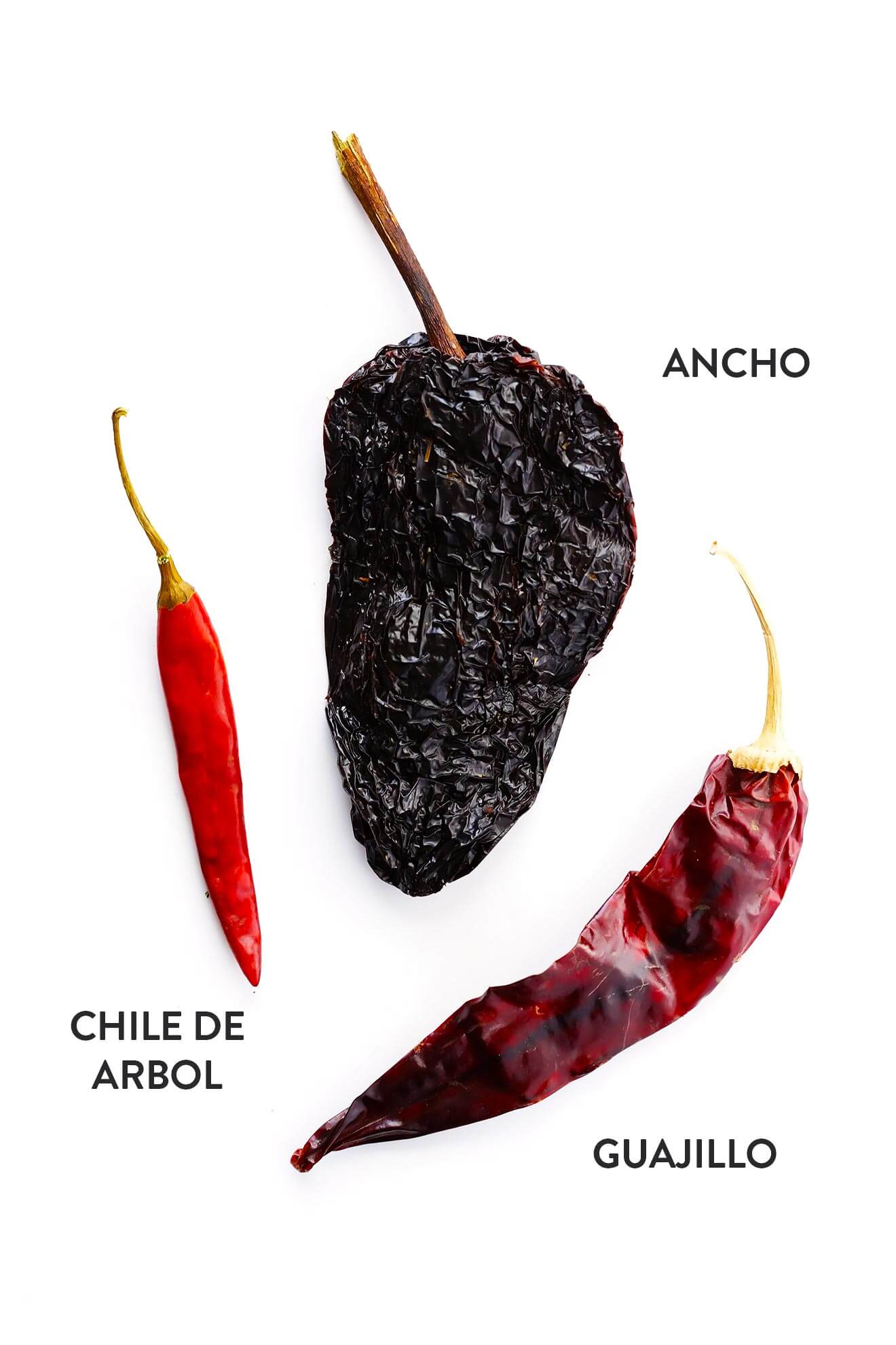 这是三种用来做传统墨西哥波索辣椒的辣椒。Delicoius !| gimmesomeoven.com
