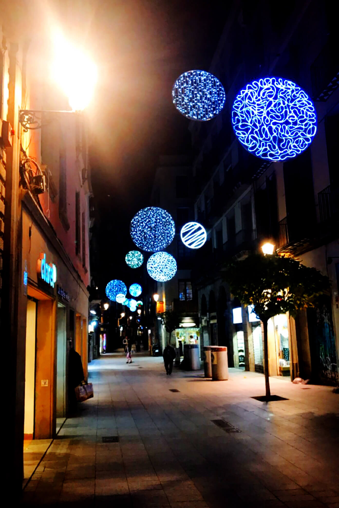 圣诞灯在巴塞罗那