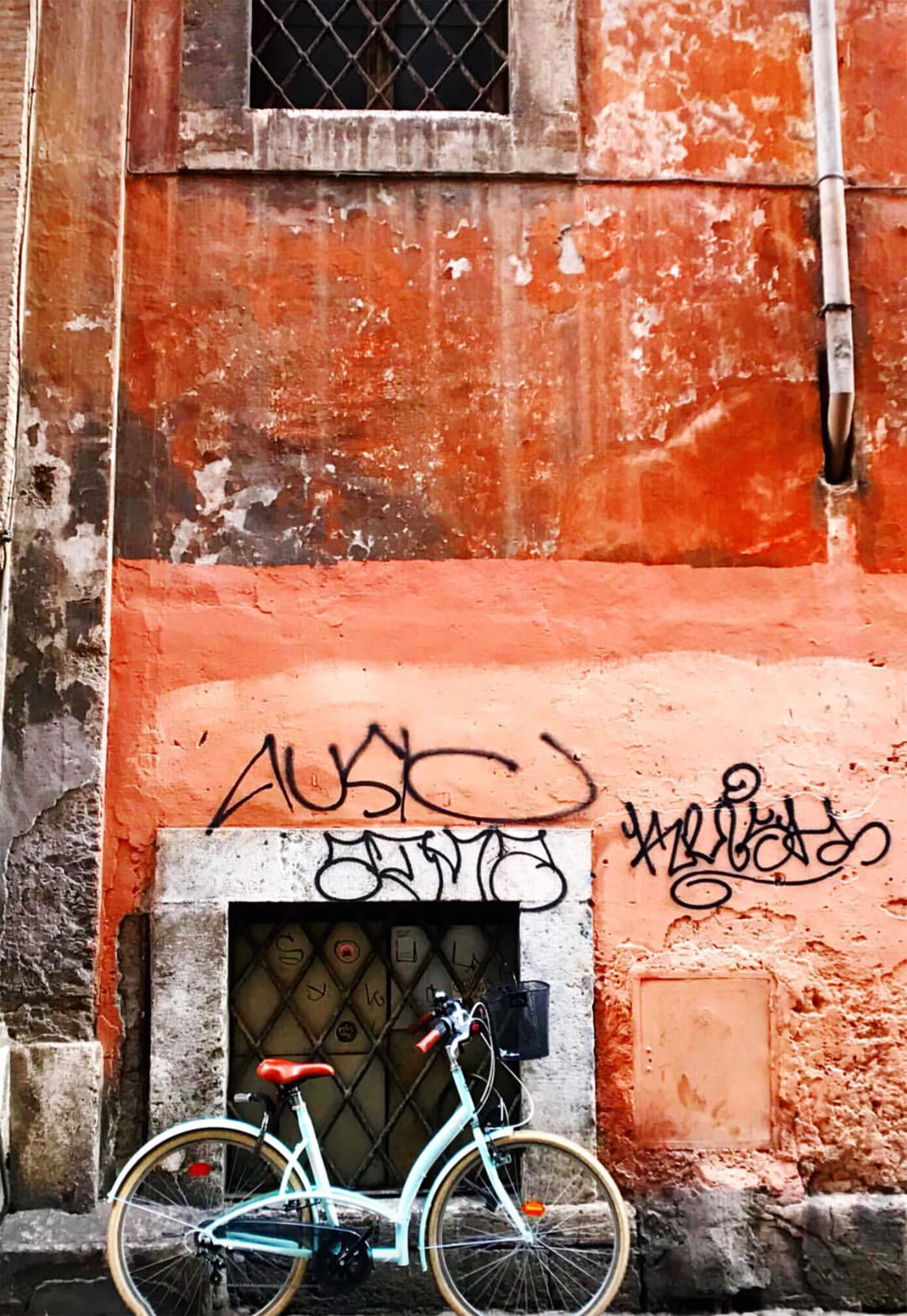 在罗马的Trastevere骑自行车