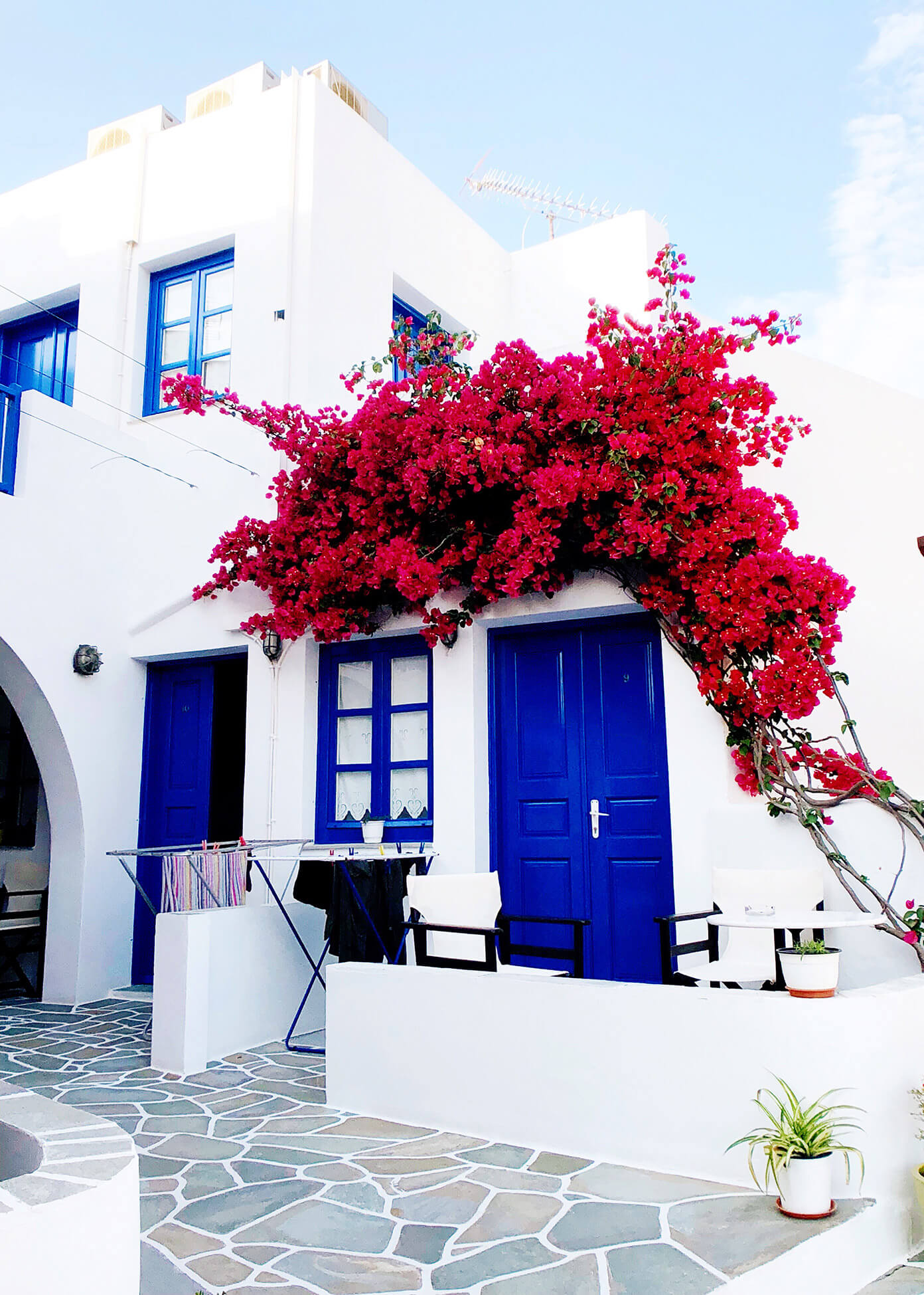 华丽的希腊房子在Folegandros，希腊