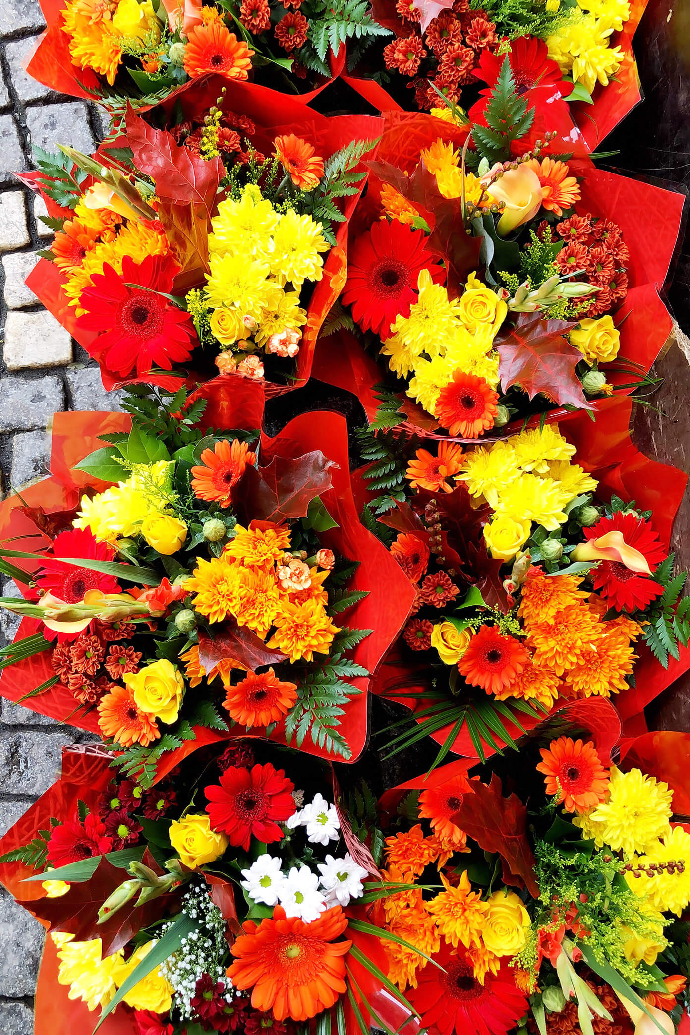 瑞典斯德哥尔摩户外市场上的鲜花