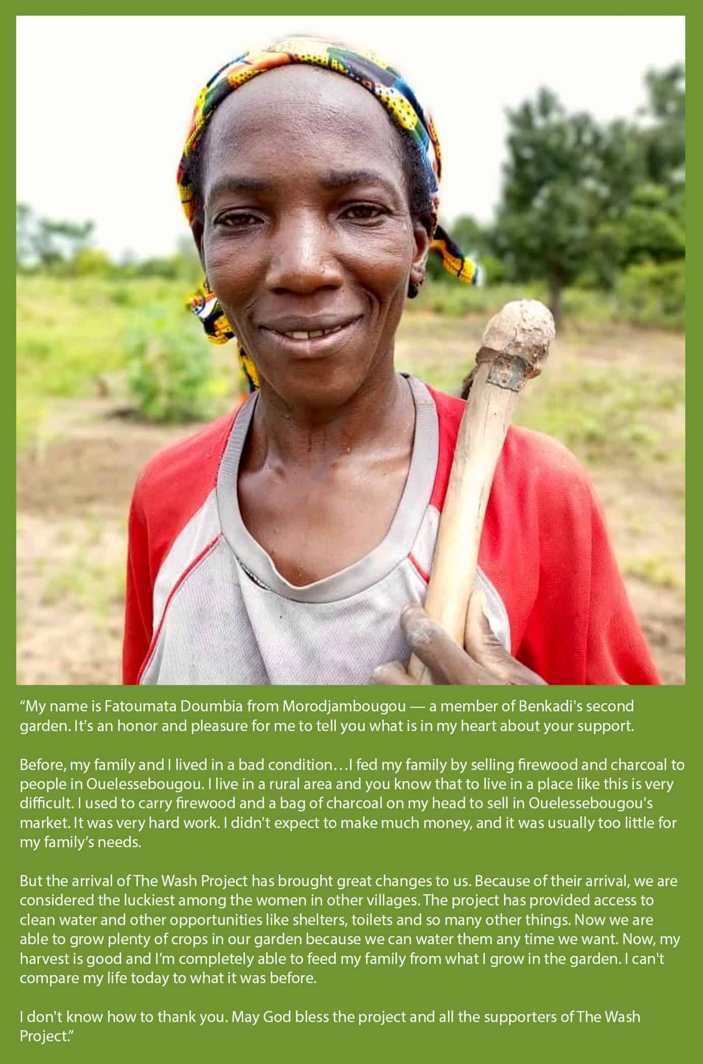 Fatoumata与洗涤项目的故事